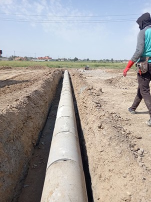 المشاركة في تنفيذ مشروع شبكة المجاري لمشروع طريق (تكريت-البوعجيل)