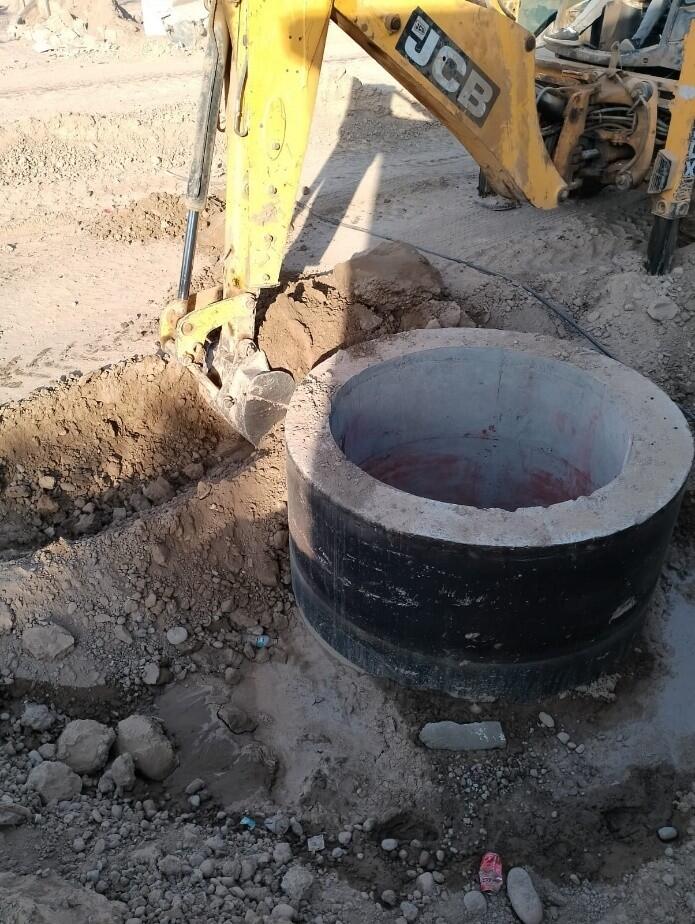 المشاركة في تنفيذ مشروع شبكة المجاري لمشروع طريق (تكريت-البوعجيل)