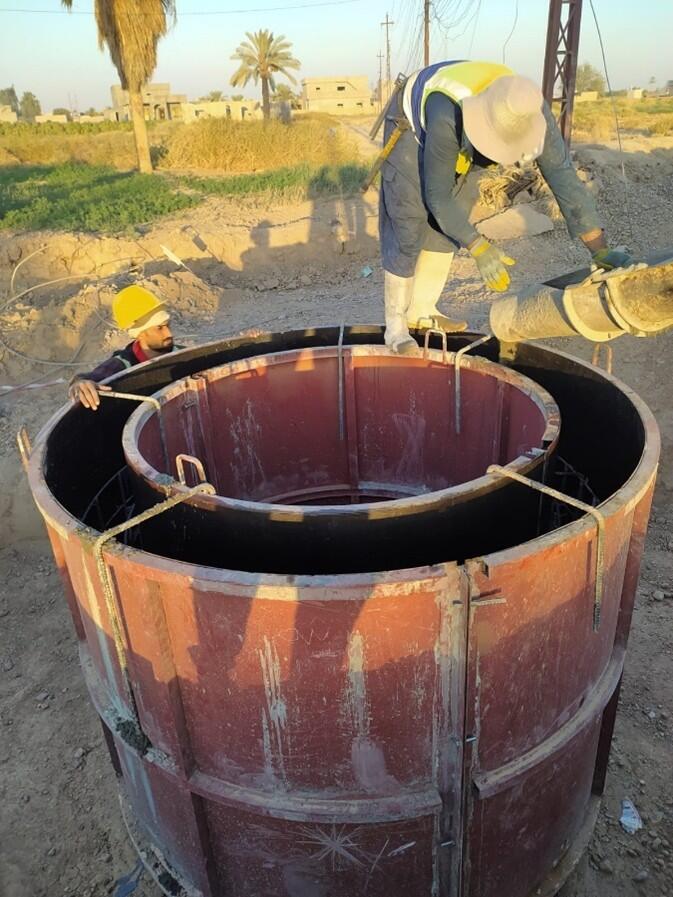 المشاركة في تنفيذ مشروع شبكة المجاري لمشروع طريق (تكريت-البوعجيل)